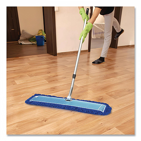 All-In-One Microfiber Dust Mop Set with Telescopic Handle, 48 x 5, Blue Microfiber Head, 40
