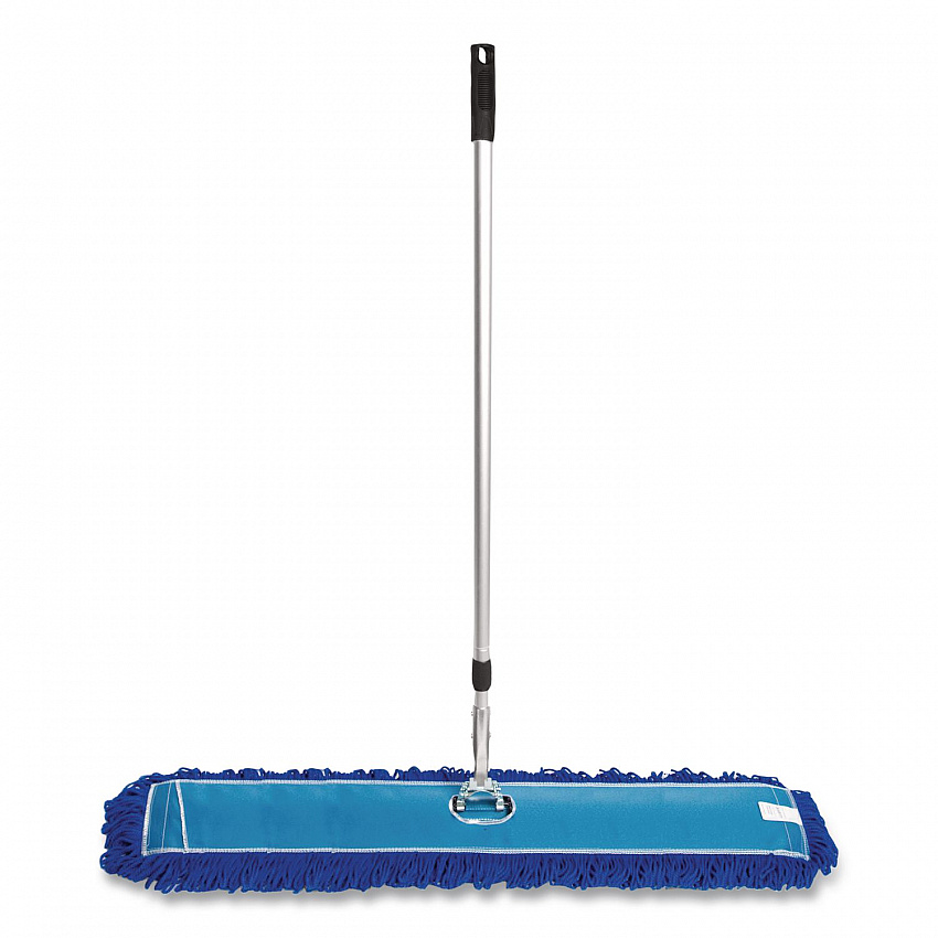 All-In-One Microfiber Dust Mop Set with Telescopic Handle, 48 x 5, Blue Microfiber Head, 72" Silver Aluminum Handle, 4/Kit (GRI17448T4PK)