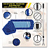All-In-One Microfiber Dust Mop Set with Telescopic Handle, 48 x 5, Blue Microfiber Head, 72