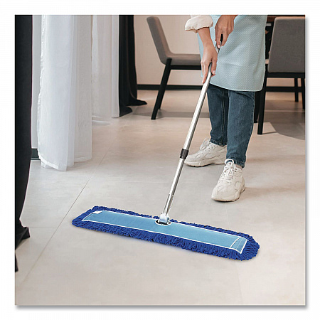All-In-One Microfiber Dust Mop Set with Telescopic Handle, 48 x 5, Blue Microfiber Head, 72