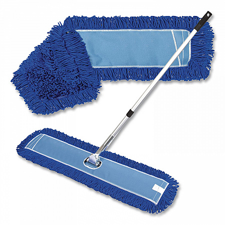 All-In-One Microfiber Dust Mop Set with Telescopic Handle, 48 x 5, Blue Microfiber Head, 72