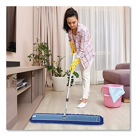 All-In-One Microfiber Dust Mop Set with Telescopic Handle, 60 x 5, Blue Microfiber Head, 40
