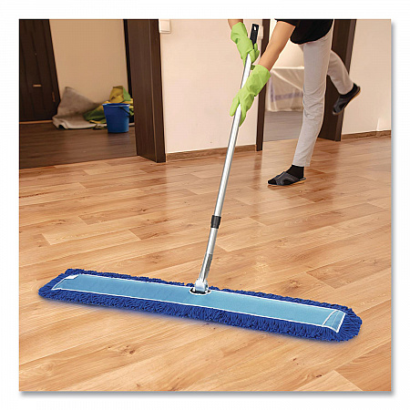 All-In-One Microfiber Dust Mop Set with Telescopic Handle, 60 x 5, Blue Microfiber Head, 72