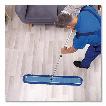 All-In-One Microfiber Dust Mop Set with Telescopic Handle, 60 x 5, Blue Microfiber Head, 72