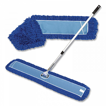 All-In-One Microfiber Dust Mop Set with Telescopic Handle, 60 x 5, Blue Microfiber Head, 72