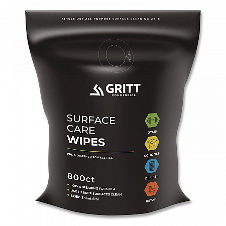 Surface Care Wipes, 1-Ply, 6 x 8, Fresh, White, 800/Pack, 4 Packs/Carton (GRI5RW4)