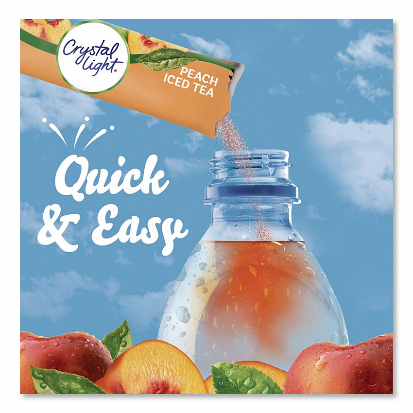 Flavored Drink Mix, Peach Tea, 0.09 oz Packet, 30/Box (79700)