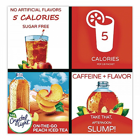 Flavored Drink Mix, Peach Tea, 0.09 oz Packet, 30/Box (79700)