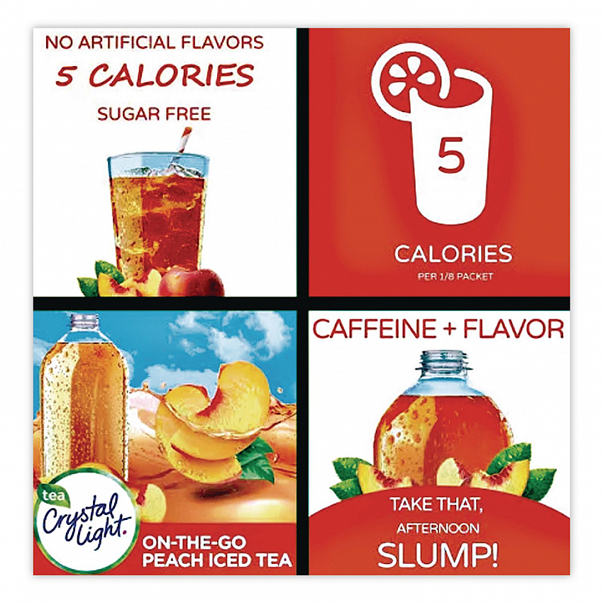 Flavored Drink Mix, Peach Tea, 0.09 oz Packet, 30/Box (79700)