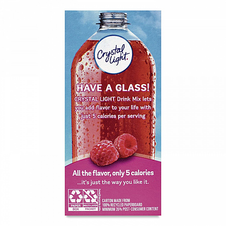 Flavored Drink Mix, Raspberry Ice, 0.08 oz Packet, 30/Box (79800)