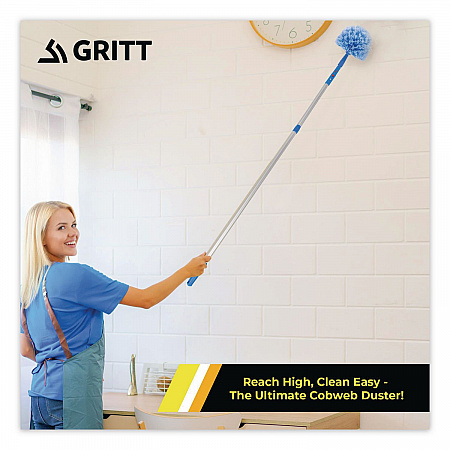 Cobweb/Corner Duster Brush with Telescopic Pole, 3 ft to 6 ft Handle (GRI1026F)
