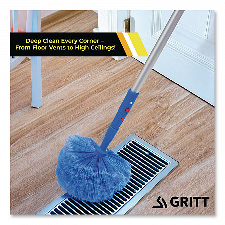 Cobweb/Corner Duster Brush with Telescopic Pole, 3 ft to 6 ft Handle, 3/Kit (GRI1026F3PK)