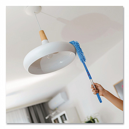 Flexible Wand Duster with Microfiber and Chenille Sleeve and 20