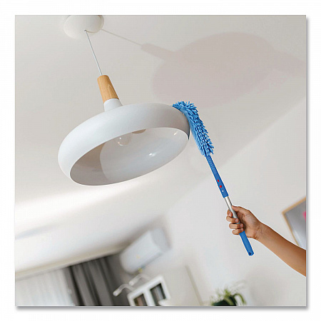 Flexible Wand Duster with Microfiber and Chenille Sleeve and 20