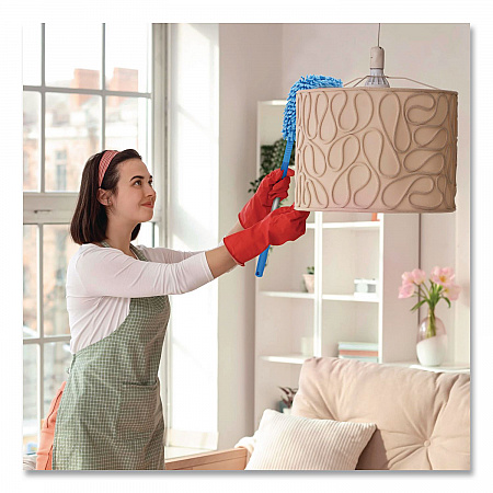 Flexible Wand Duster with Microfiber and Chenille Sleeve and 20