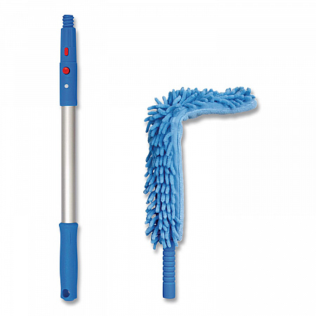 Flexible Wand Duster with Microfiber and Chenille Sleeve and 20