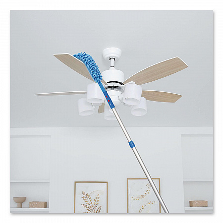 Flexible Wand Duster with Microfiber and Chenille Sleeve and 6 ft Telescopic Pole (GRI1756F)
