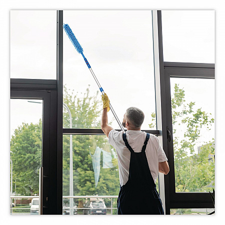 Flexible Wand Duster with Microfiber and Chenille Sleeve and 6 ft Telescopic Pole, 3/Kit (GRI1756F3PK)