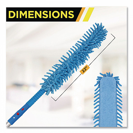 Flexible Wand Duster with Microfiber and Chenille Sleeve, 22