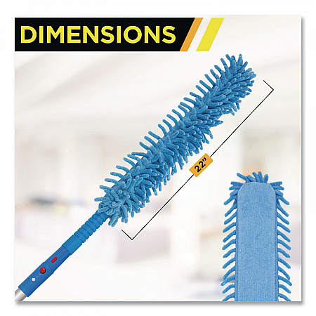 Flexible Wand Duster with Microfiber and Chenille Sleeve, 22