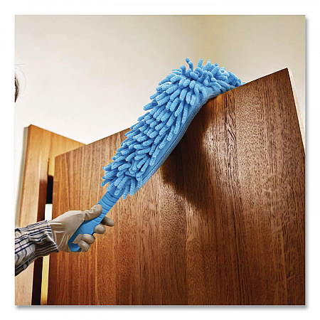Flexible Wand Duster with Microfiber and Chenille Sleeve, 22