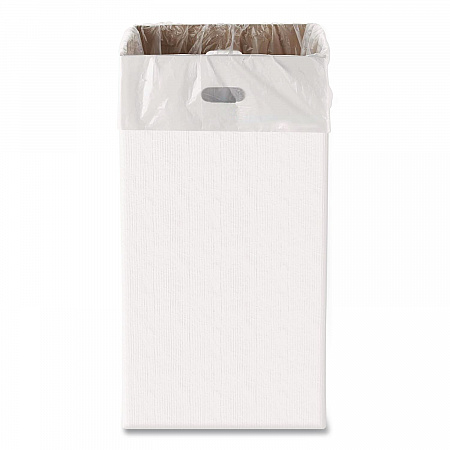 30 Gallon Corrugated Cardboard Trash Can and Recycling Container, White, 4/Carton (GRI52030G4)