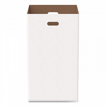 30 Gallon Corrugated Cardboard Trash Can and Recycling Container, White, 4/Carton (GRI52030G4)