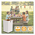 30 Gallon Corrugated Cardboard Trash Can and Recycling Container, White, 4/Carton (GRI52030G4)