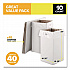 40 Gallon Corrugated Cardboard Trash Can and Recycling Container, White, 10/Carton (GRI52040G10)