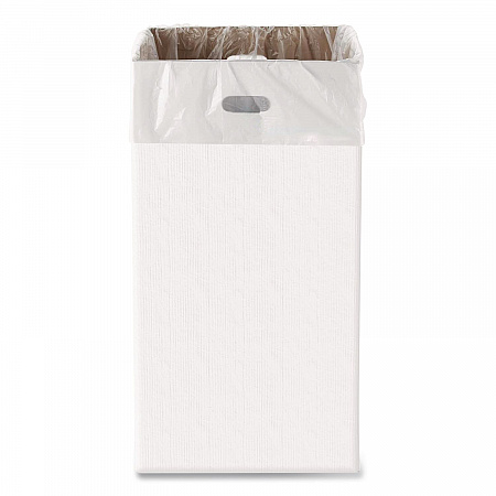 40 Gallon Corrugated Cardboard Trash Can and Recycling Container, White, 10/Carton (GRI52040G10)