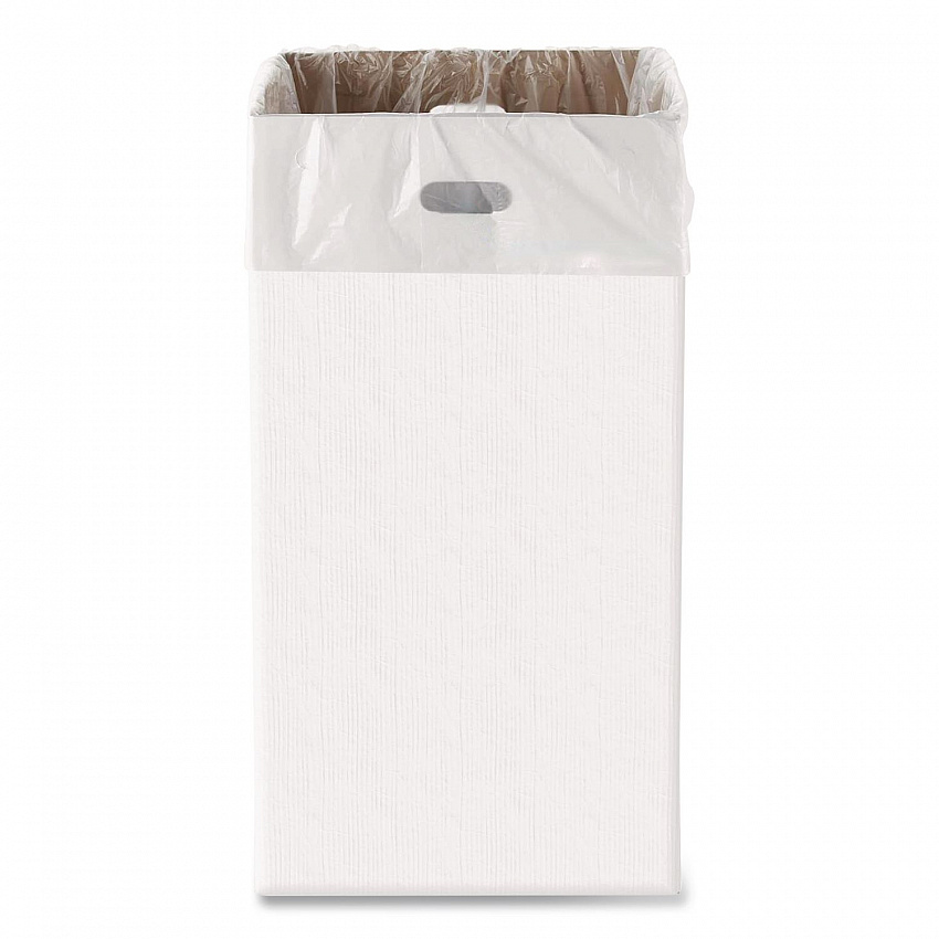 40 Gallon Corrugated Cardboard Trash Can and Recycling Container, White, 10/Carton (GRI52040G10)