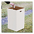40 Gallon Corrugated Cardboard Trash Can and Recycling Container, White, 10/Carton (GRI52040G10)
