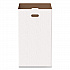 40 Gallon Corrugated Cardboard Trash Can and Recycling Container, White, 10/Carton (GRI52040G10)