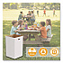 40 Gallon Corrugated Cardboard Trash Can and Recycling Container, White, 10/Carton (GRI52040G10)