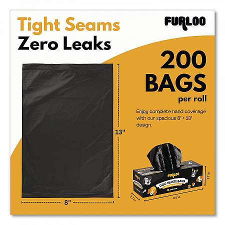 Commercial Grade Dog Waste Station Refill Bags, Open-Face, 8