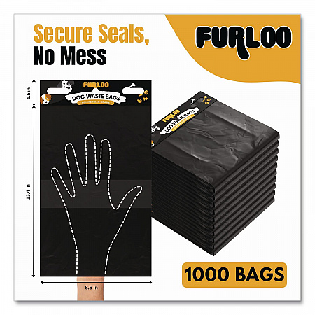 Pet Waste Station Header Heavy-Duty Leak-Resistant Dog Waste Refill Bags, Open-Face, 8.5
