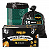Pet Waste Station Starter Kit with Header Bag Dispenser, Bags and Liners, 11.5 gal, Top Door, Green (FLO1HSGB)