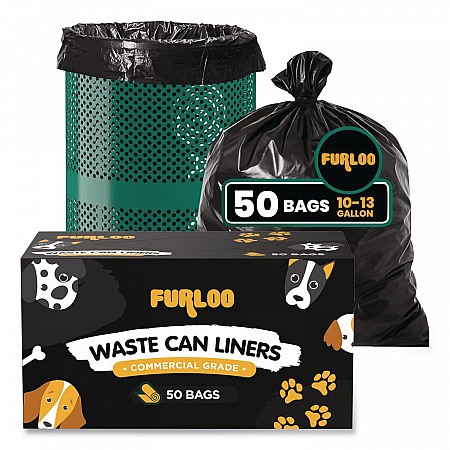 Pet Waste Station Starter Kit with Roll Bag Dispenser, Bags and Liners, 11.5 gal, Top Door, Green (FLO1RSGB)