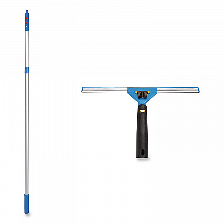 Pro Window Washing Kit with Swivel Squeegee and 6 ft Telescopic Pole, 14