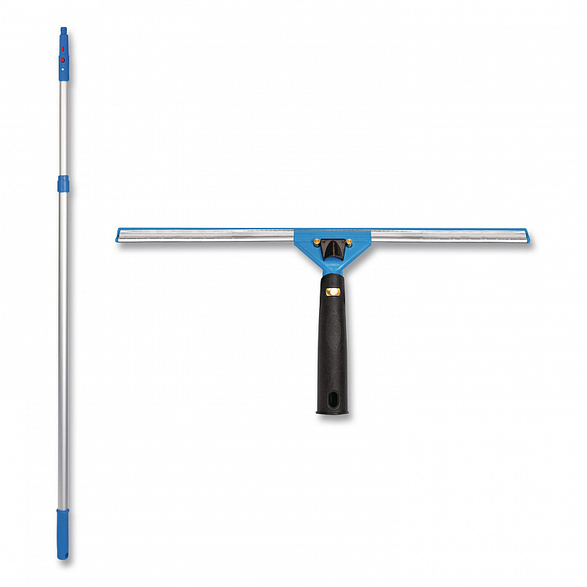 Pro Window Washing Kit with Swivel Squeegee and 6 ft Telescopic Pole, 18" Wide Blade (GRI1306F18)
