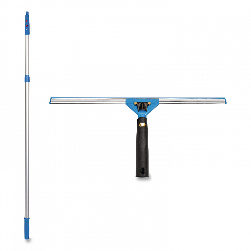 Pro Window Washing Kit with Swivel Squeegee and 6 ft Telescopic Pole, 18" Wide Blade, 2/Kit (GRI1306F182P)