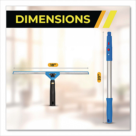 Pro Window Washing Kit with Swivel Window Squeegee and 20