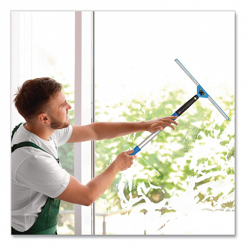Pro Window Washing Kit with Swivel Window Squeegee and 20" Pole, 18" Wide Blade, 2/Kit (GRI131182PK)
