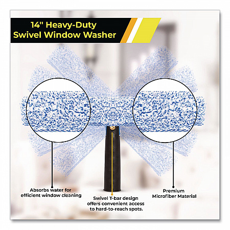 Swivel Window Washing Kit with Squeegee and Washer, 14