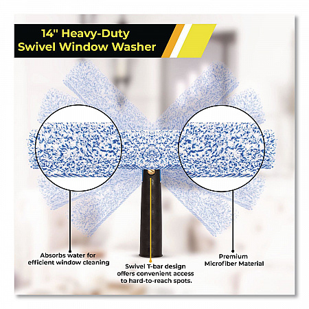 Swivel Window Washing Kit with Squeegee and Washer, 14