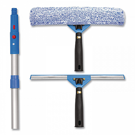 Pro Window Washing Kit with Squeegee, Washer and 6 ft Telescopic Pole, 14