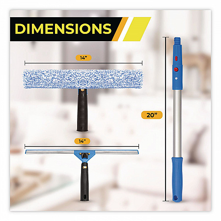Pro Window Washing Kit with Squeegee, Washer and 20