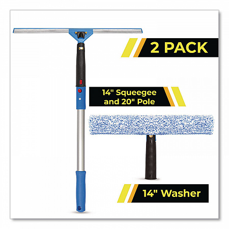 Pro Window Washing Kit with Squeegee, Washer and 20