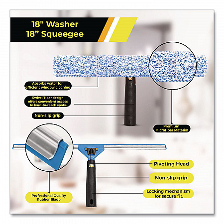 Pro Window Washing Kit with Squeegee, Washer and 20