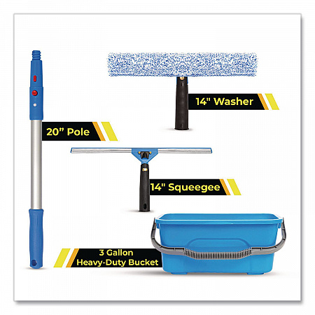 Pro Window Cleaning Kit with 14